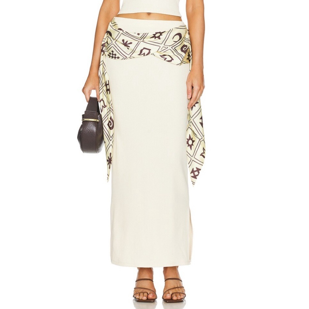 Nanushka Maltha Skirt in Creme Size XS